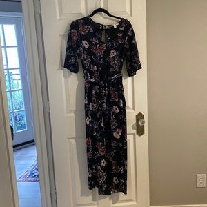 Francesca’s Collection Miami Floral Maxi Romper Dress XS